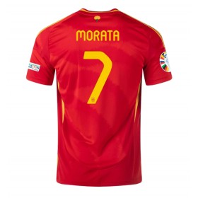 Spanien Alvaro Morata #7 Hemmakläder EM 2024 Kortärmad